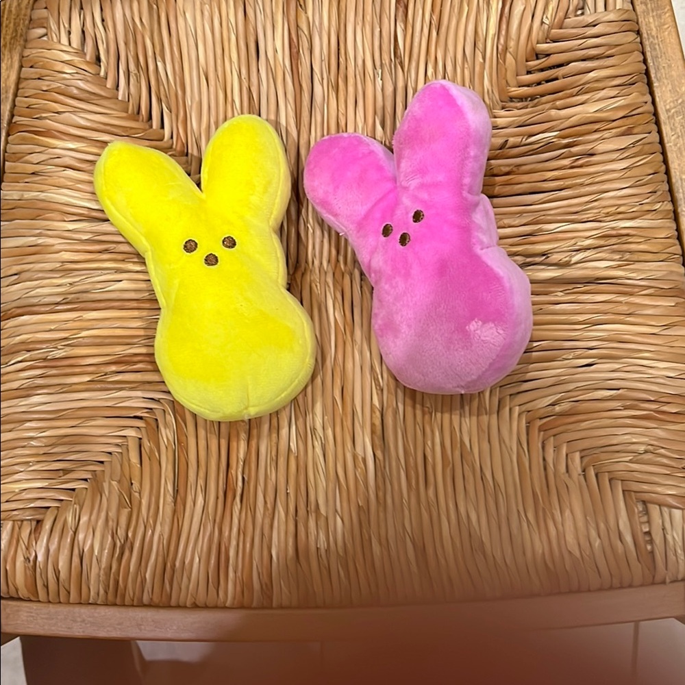 Yellow and Pink Bunny Plush Toys